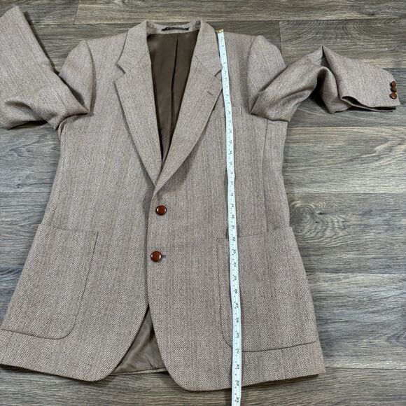 Vintage Yves Saint Laurent Wool Tweed Blazer Jacket Sport Coat YSL France 40 L - Picture 5 of 11